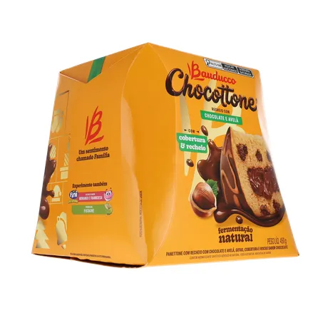 Panettone Bauducco Chocolate e Avelã Caixa 450gr 360-32