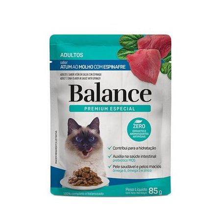 Racao balance gatos ad atum ao molho 85gr