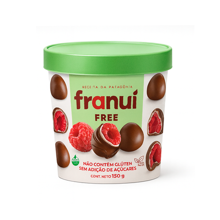 BOMBOM FRANUÍ FREE FRAMBOESAS COBERT CAJU/CACAU 150G