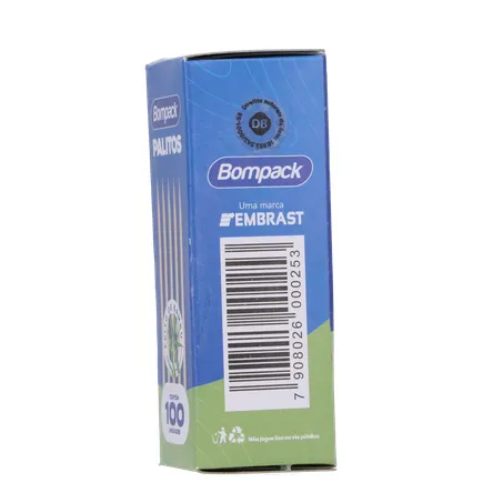 Palitos de bambu bompack bandeja c/100 360-25