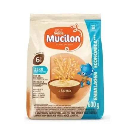Mucilon nestle 600gr 5 cereais zero