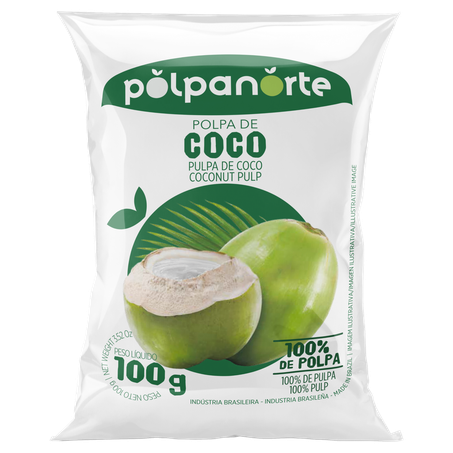POLPA DE FRUTA COCO POLPANORTE PACOTE 100G