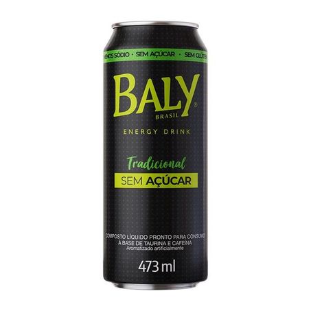 Energético baly tradicional sem açúcar lata 473ml