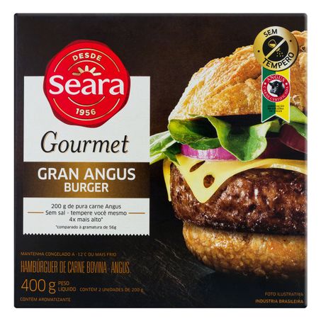 Hambúrguer de Carne Bovina Gran Angus Seara Gourmet