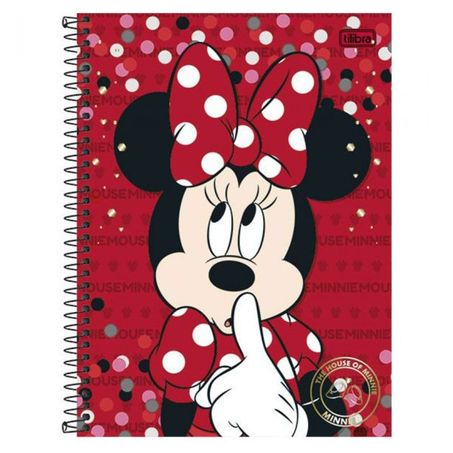 Caderno tilibra espiral minnie 1 mat 96 fls