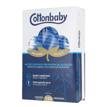 HASTE FLEXÍVEL COTTONBABY CX 150UN 360-3