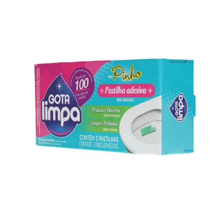 Detergente Sanitário Gota Limpa Pastilha Adesiva Caixa 3un 360-5