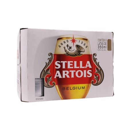 Cerveja stella artois 350ml c/8 und 360-27