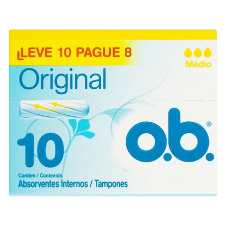 ABSORVENTE INTERNO O.B. ORIGINAL MÉDIO