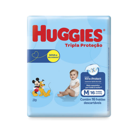 Fralda huggies t. prot c16 jumbinho m