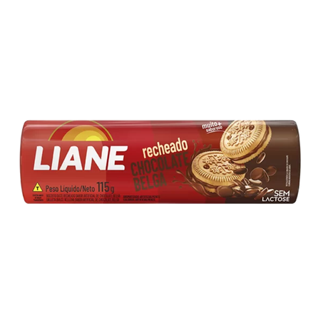 BISCOITO RECHEADO LIANE 115G CHOC BELGA