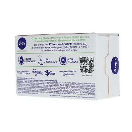 Sabonete em barra Beauty Ginger Lemon Cloy 80g 360-22