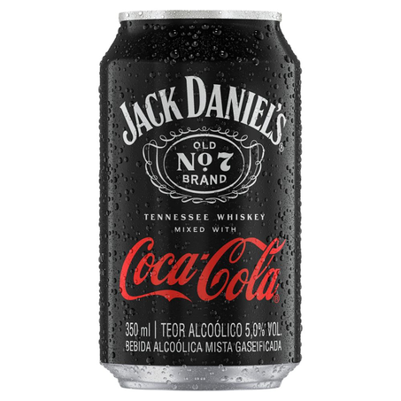 Bebida Mista Jack Daniels com Coca Cola Lata 350ml