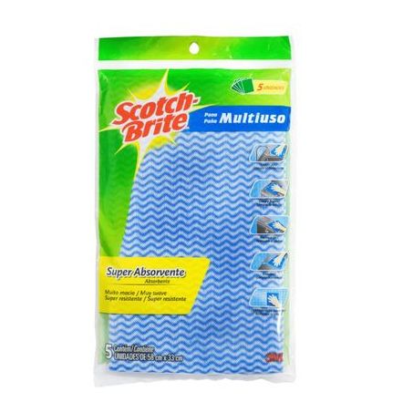 Pano scoth brite c/5 m uso azul