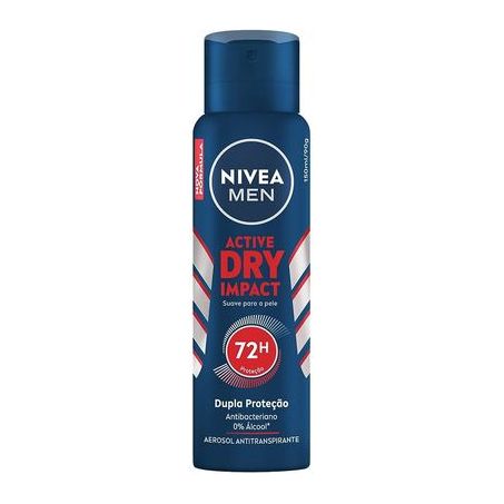 Desodorante aerosol nivea masculino 150ml dry impact