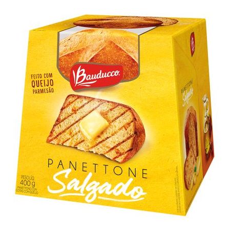 Panettone Salgado com Gotas com Queijo Bauducco Caixa 400G