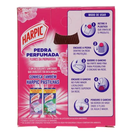 Pedra Sanitária Harpic 25g - Aroma Plus - Flores da Primavera 360-2