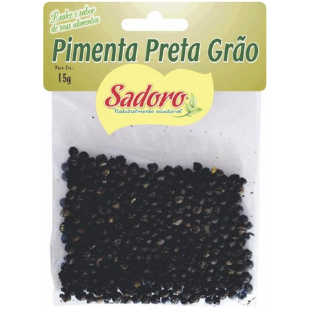 PIMENTA PRETA EM GRÃO SADORO 15G