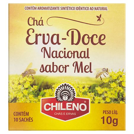 CHÁ DE ERVA-DOCE-NACIONAL MEL CHILENO COM 10 SACHÊS