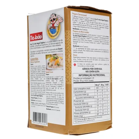 Arroz tio joao integral organico1kg 360-23