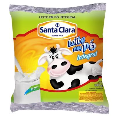 Leite pó integral santa clara 360g