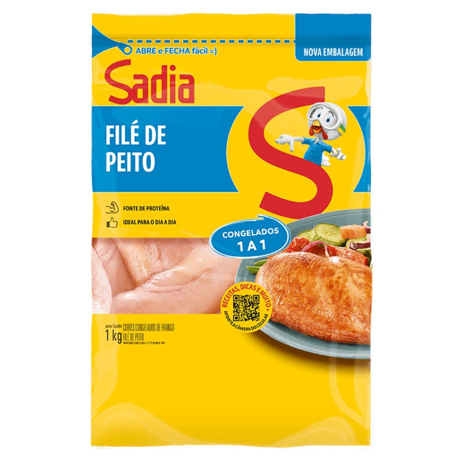 Frango Filé Peito Sadia Pacote 1KG