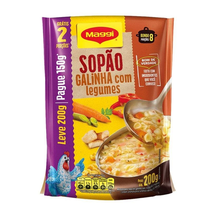 Sopão Maggi Galinha Pacote com 200G L200P150G