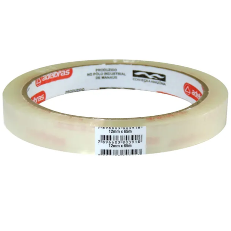 Fita adesiva adelbras 12mmx65m un