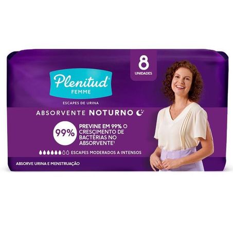 Absorvente Geriatrico Plenitud Femme Noturno C/8 