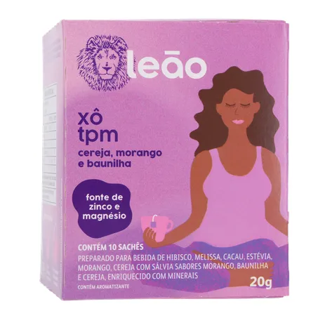 Chá Matte Leão Xô Tpm Cereja Morango e Baunilha 10 Sachês
