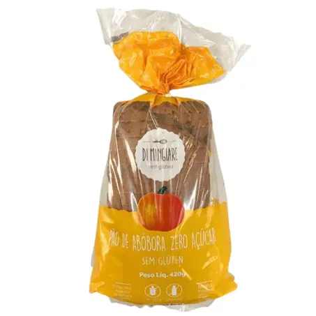 Pão de forma de abóbora di mangiare sem glúten 420g