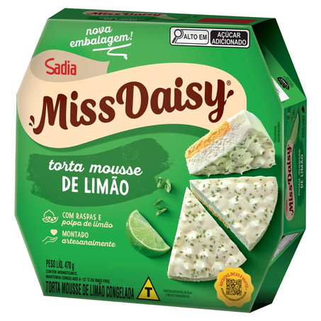 Torta Miss Daisy Sadia 470g - Limão