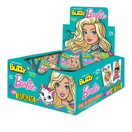 Chicle buzzy 360g pcc/90un tattoo barbie hortela