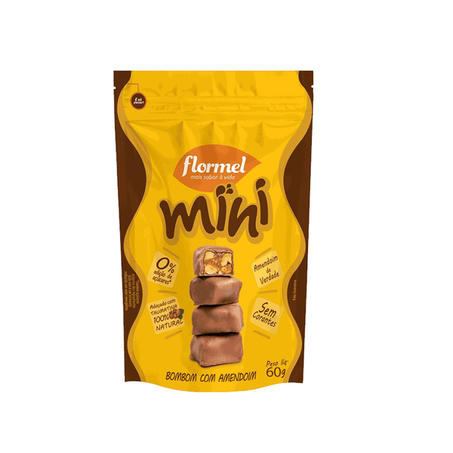 MINI BOMBOM BITES FLORMEL AMENDOIM 60G