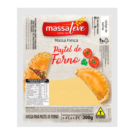 Pastel Massa Leve Forno 300g