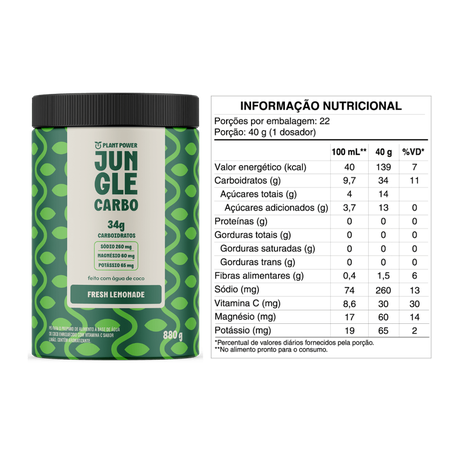 CARBO EM PÓ ENDURANCE LIMONADA 880G - JUNGLE
