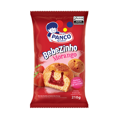 Bolinho Panco Bebezinho Morango 210g