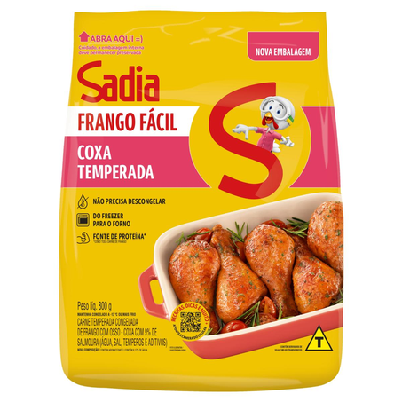 Coxa Assa Fácil Sadia 800g - Temperada - Congelada