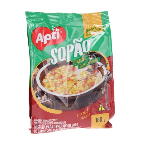 Sopão Carne com Macarrão e Legumes Apti 180g 360-34