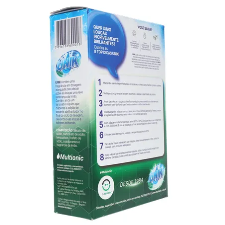 Detergente em Pó Unik Para Máquina de Lavar Louça Limão Embalagem 1KG 360-13