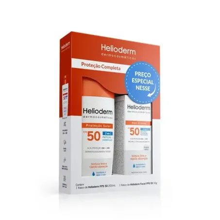 Kit Protetor Solar Helioderm 200mlfacial 50ml Fps50