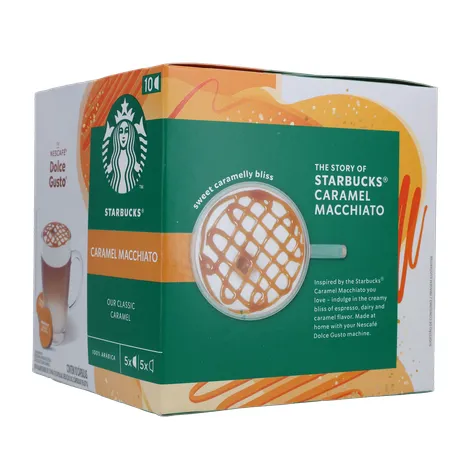CAFÉ CÁPSULAS STARBUCKS CARAMEL MACCHIATO C/10 UN 360-6