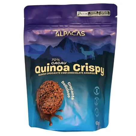 CRISPY QUINOA 70% CACAU 60G - ALPACAS