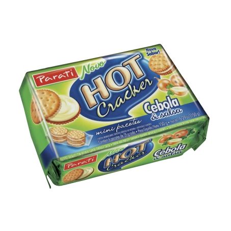 BISCOITO RECHEADO PARATI HOT CRACKER CEB/SAL 150G 