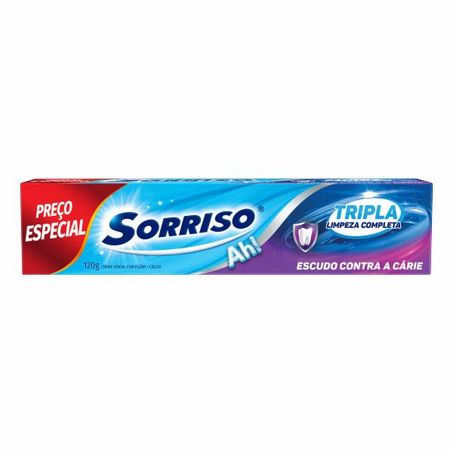 Cr Dental Sorriso 120g Tripla Limp Completa