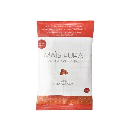 Pipoca Doce Artesanal Mais Pura Mascavo Embalagem 150G
