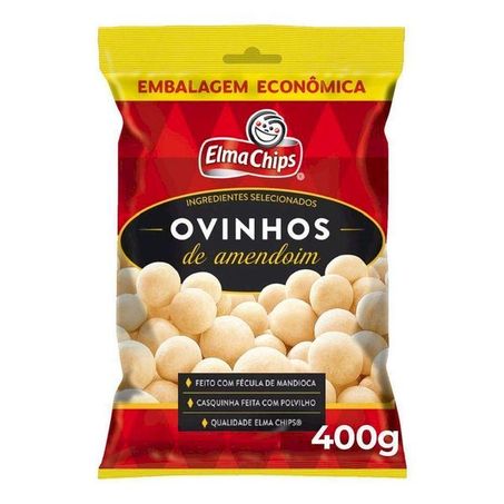 Ovinhos Elma Chips Amendoim Pacote 400g 
 