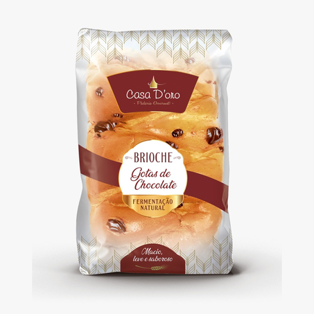 Pão Brioche com Gotas de Chocolate Casa Doro 300G