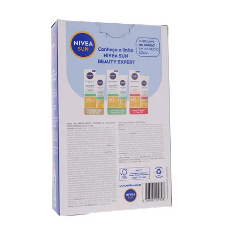 Kit nivea protetor solar fps60 50ml + água micelar 200ml 360-16