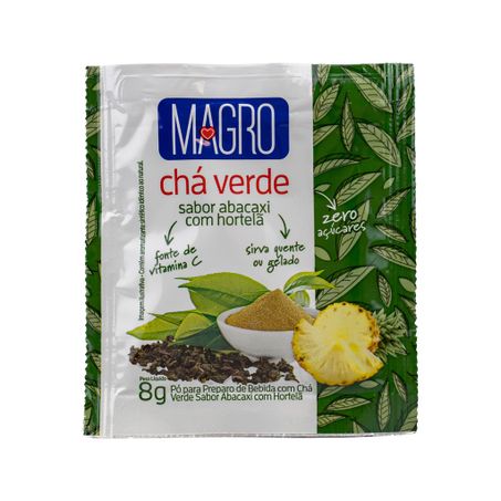 CHA VERDE SABOR ABACAXI COM HORTELA 8G